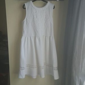Girls Off White Dress Size 8/10